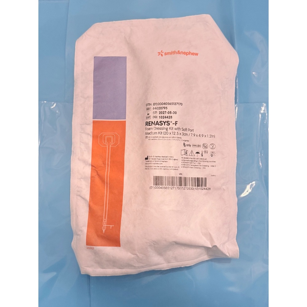 Smith & Nephew RENASYS-F Dressing Kit Medium White New 66020795 Exp 2027